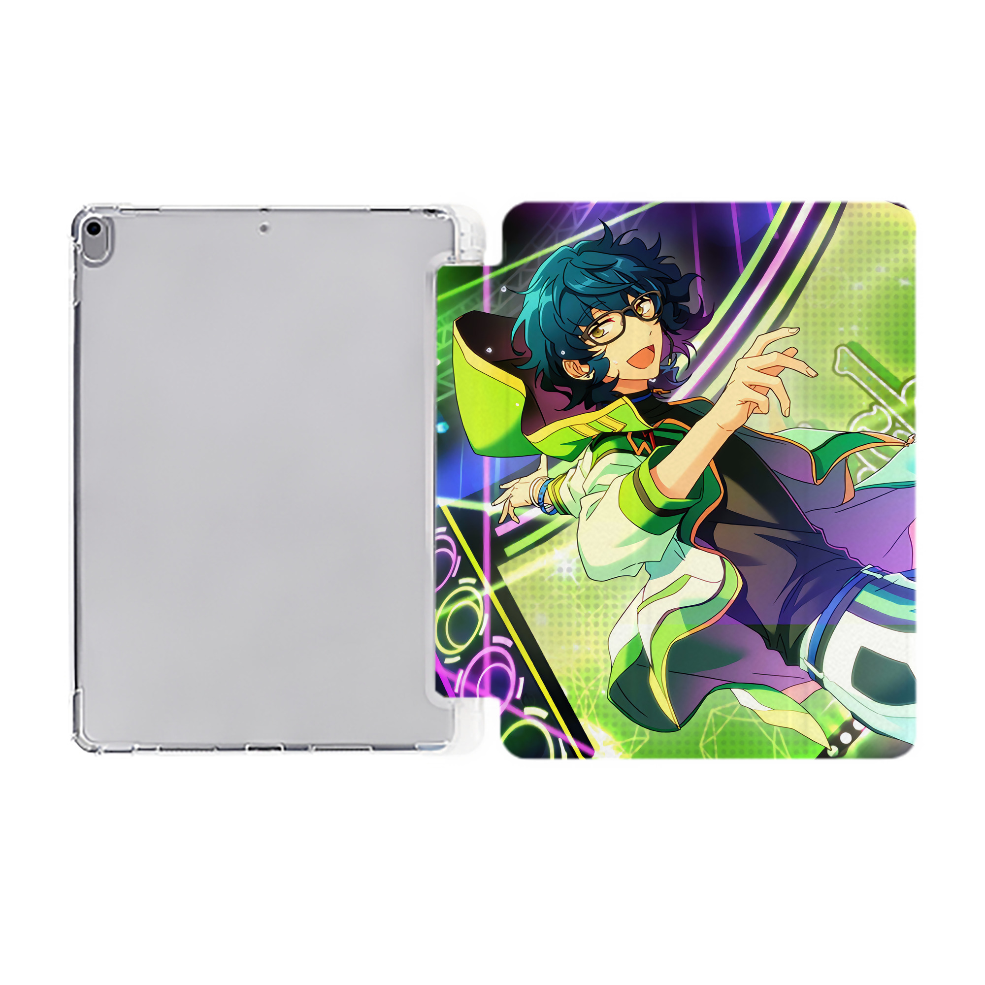 （画像用） あんさんぶるスターズ! Ensemble Stars IPad ケース ペン収納付き 三つ折りスタンド PUレザー×シリコン 対応機種9.5/10.5/10.9インチ